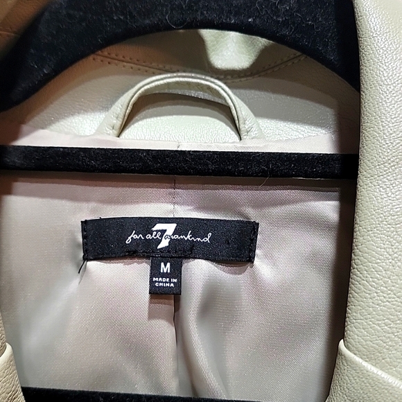 7 For All Man Kind x Revolve Collab Faux Leather Sage Green Romper Size Medium - Picture 3 of 11